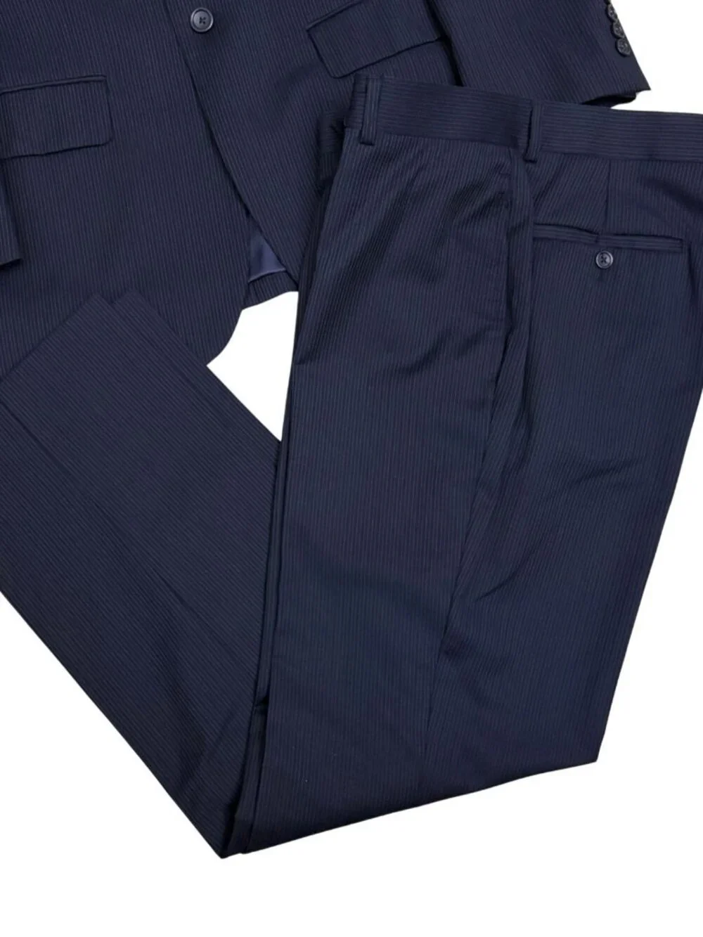 ALFRED SUNG 3-PC SUIT WOOL Luxury Blazer Dress Pants Business Casual Mens 40S